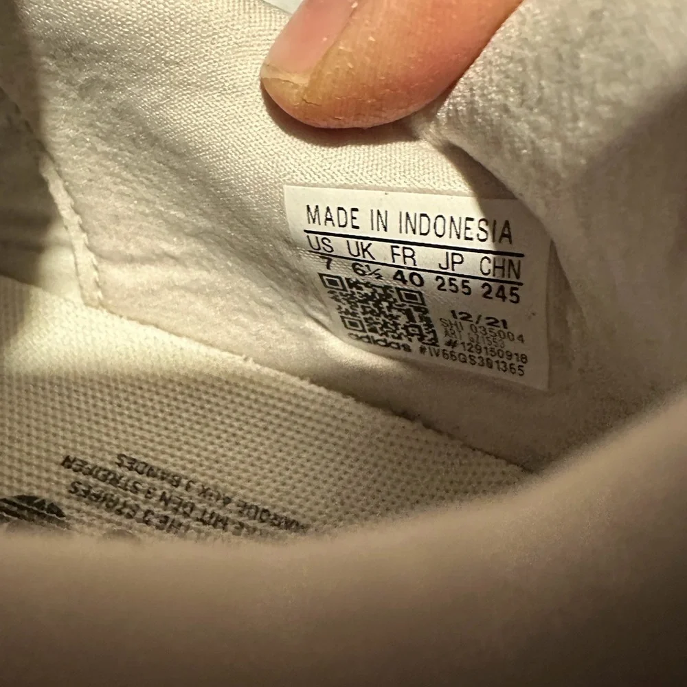 Adidas Women's 8.5/ kids 7 Leopard Print slide on Sneakers worn once b & w - Picture 8 of 10